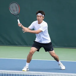 hu tao playing tennis
