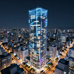 a beautiful hyperdetailed highly detailed apartment city architecture by b. v. doshi, forest synthwave cgsociety nightvision cosmic made of glass anime uv light tokyo landscape, archdaily, wallpaper, highly detailed, trending on artstation.