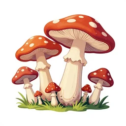 white background, psychedelic mushrooms, wide angle shot, vector art, illustration by frank frazetta and salvador dali
