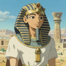 ancient egypt, illustration by Makoto Shinkai