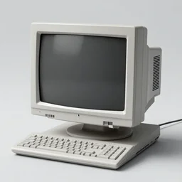 extremely highly detailed octane render of a PC CRT monitor from the 90s, ray traced, rtx