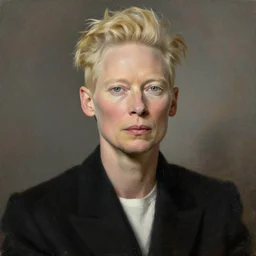 Tilda Swinton painted by Raphael