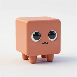 tiny creature made of one brick, four legged, big cute eyes, quadrupedal, cute looking, kawaii, sharp focus, character, game concept art, blocky, lego mixels inspired, pokemon inspired, blocky like minecraft, promotional image, 3 d rendering
