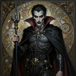 hyper detailed ultra sharp painting of a vampire revenant. trending on artstation, warpaint aesthetic, darkwave, gothic, eerie, ornate, intricate, digital painting, concept art, smooth, sharp focus, illustration, art by artgerm and james jean, gilleard james and alphonse mucha, 8 k