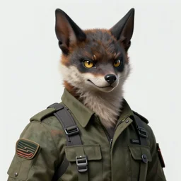beautiful portrait commission of a male furry anthro!!! fruit bat wearing military clothes and a maroon beret. Active Warzone with guns and explosions Atmospheric. Character design by charlie bowater, ross tran, artgerm, and makoto shinkai, detailed, inked, western comic book art