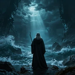 a sorcerer gazing into the malstroem
