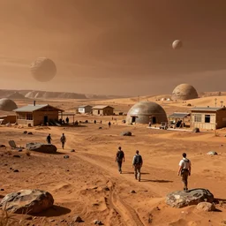 a civilization that has evolved to live on mars 8 k hyperrealism