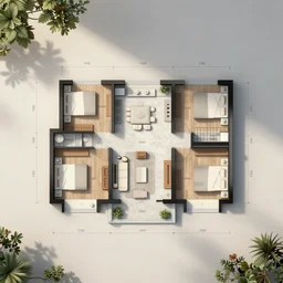 an ordinary floor plan of a house with each room clearly labeled