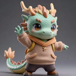 complete figure of dragon wearing comfy clothes, scales, personification, tsurime eyes, tareme eyes, eyes by kon satoshi, ^. ^ eyes, dynamic pose, amiami, aniplex, kotobukiya, beautiful composition, 4 5 mm lens, focal length 2, hdr, medium shot