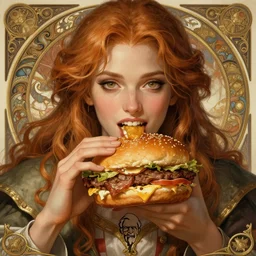 Markiplier eating a KFC zinger, closeup, D&D style, fantasy, intricate, elegant, highly detailed, digital painting, artstation, concept art, matte, sharp focus, illustration, art by Artgerm and Greg Rutkowski and Alphonse Mucha