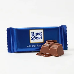 Ritter Sport chocolate with snot flavour, product shot, photo