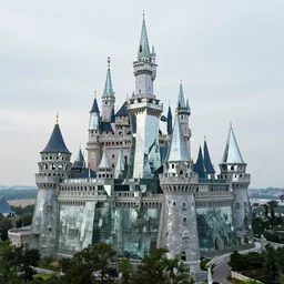a castle built entirely out of mirrors, disguising its existence as a mirage on the horizon