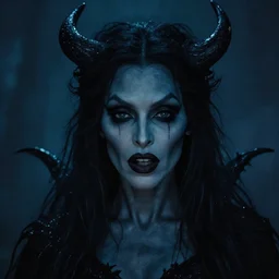 head and shoulders portrait of an evil, black - skinned night hag portrayed by madonna, d & d, fantasy, luis royo, magali villeneuve, donato giancola, wlop, krenz cushart