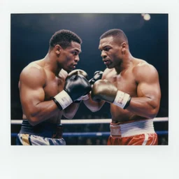 detailed medium format photo, polaroid still from tarkovsky movie, mike tyson in a boxing match, haze, high production value, intricate details, 8 k resolution, hyperrealistic, hdr, photorealistic, high definition, tehnicolor, award - winning photography, masterpiece, amazing colors