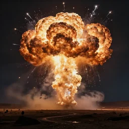 explosion travelling at the speed of light