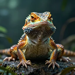 angry lizard eubliafari, photo realistic, cinematic, 4 k