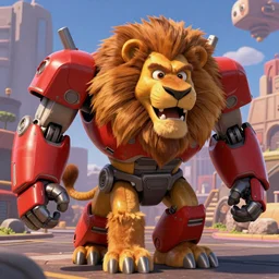 lion Maximals in the style of official tv series  beast wars