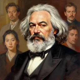 portrait of karl marx, intricate, colourful, elegant, highly detailed, digital painting, artstation, concept art, smooth, sharp focus, illustration, by bartek fedyczak, erak note, tooth wu, neil richards, kan liu, siwoo kim, jisu choe