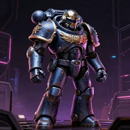 daft punk cyberpunk blade runner  warhammer 40k space marine