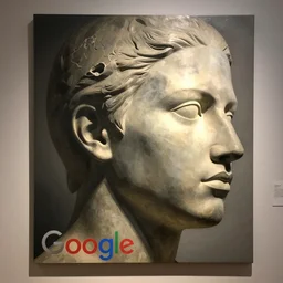google head, art work at moma