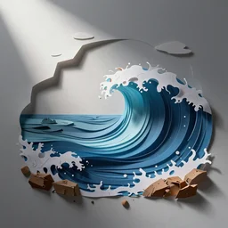 paper art, the ocean is dying