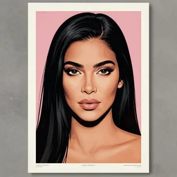 kim kardashian, retro minimalist portrait by jean giraud, moebius starwatcher comic, poster, 8 k