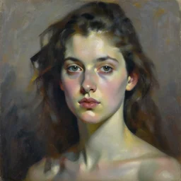a painting of a woman portrait, constructivism