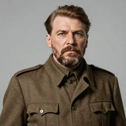 a portrait photograph of josif stalin as a neanderthal, dslr photography