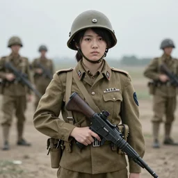 japanese resistance woman soldier, ww 2