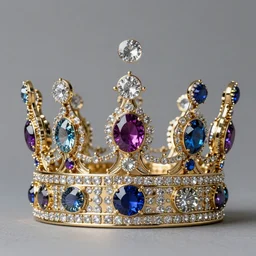 queens crown with eyes as jewels