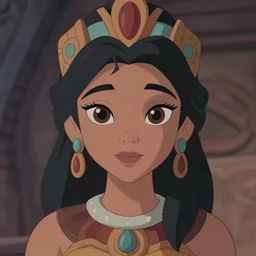 Aztec Disney princess by Glen Keane, Disney 2D Traditional Animation, Semi Realistic Anime, symmetrical face, beautiful eyes, Disney Renaissance film, Cel Shaded, Studio Ghibli, cinematic, widescreen, 4K
