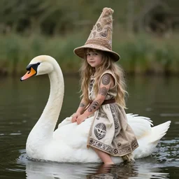 wear a tall hat like a druid in the old days wear a tall hat and a tatooed gown ride a white swan like the people of the beltane wear your hair long, babe you can't go wrong