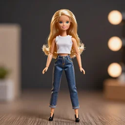 zoolander as a barbie doll, product shot, dynamic lighting, depth of field, bokeh