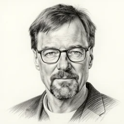 detailed pencil sketch of Walter White