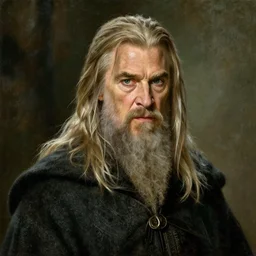 bearded willem dafoe is gandalf in lord of the rings renaissance painting