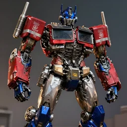 dynamic character portrait of transmetal ii optimal optimus from beast wars in robot mode, beast wars, black and silver color scheme, transformers, transformers beast wars
