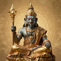 zoidberg as a hindu god, epic fantasy, high detail, mandala background, ultra realistic