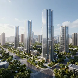 futuristic suburb ultrarealistic 150mpx landscape photography photorealistic 8k