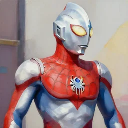 greg manchess portrait painting of partially armored ultraman spiderman as overwatch character, medium shot, asymmetrical, profile picture, organic painting, sunny day, matte painting, bold shapes, hard edges, street art, trending on artstation, by huang guangjian, gil elvgren, ruan jia, greg rutkowski, gaston bussiere