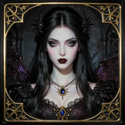 ( ( gothic # ) ) princess portrait *. *. by battle angel alita * *, rene lalique, highly detailded, ( ( misa amane # ) ), by william - adolphe bouguerea
