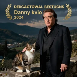 danny devito and a cat