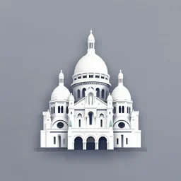 centered icon stylized minimalist basilica sacre coeur, loftis, cory behance hd by jesper ejsing, by rhads, makoto shinkai and lois van baarle, ilya kuvshinov, rossdraws global illumination