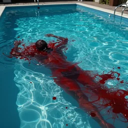 a swimming pool of blood, spooky