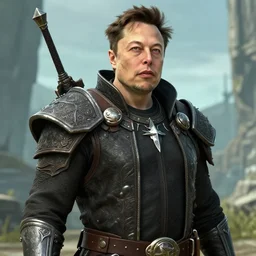 Screenshot of Elon Musk as an Oblivion NPC, The Elder Scrolls Oblivion, gaming, detailed, 4K