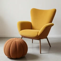 a nice spaghetti chair, with a meatball ottoman