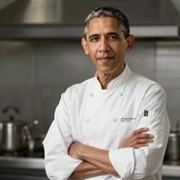 portrait of a chef obama, 8k, ultra hd