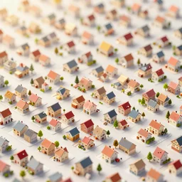 abstract beautiful bright background, millions of houses, neighborhood, highly detailed, photorealistic, bokeh, kodak, isometric city, adobe illuatrator, multicolor, 3 d shapes, glitches, trending behance, metro scheme, poster by wlop, tooth wu, greg rutkowski, beeple