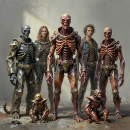 airbrushed blocky draped machines on prismatic foveated crustacean mutations by jack kirby, kelly freas, geof darrow, alex ross, basil gogos, philippe druillet, fine art masterpiece baked at 3 0 0 f, matte painting, cold lighting, aged with sunlight, award winning horror, photorealistic render, cinematic -