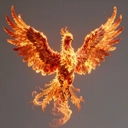 hyperdetailed image of a phoenix with its full body flaming and wings spread 8 k extremely detailed hd hyperrealism fiery extremely accurate uncanny realistic