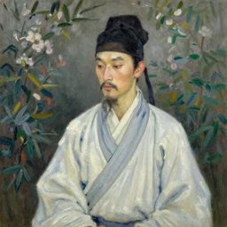 impressionist oil painting of Li Bai